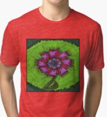 Flower Green Tri-blend T-Shirt