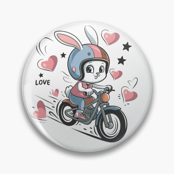 Item preview, Follow The White Rabbit Motorabbit Bunny Hare Follow Me Motogirl Motorcycle Girl Rabbit With Helmet designed and sold by Cr320.