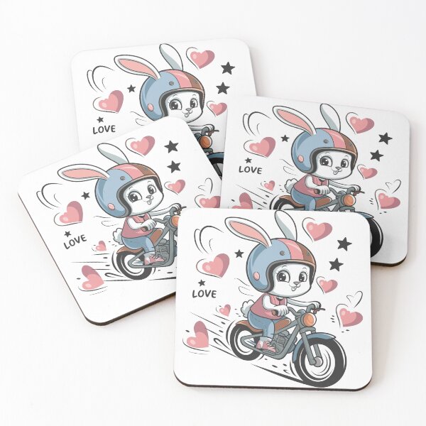 Item preview, Follow The White Rabbit Motorabbit Bunny Hare Follow Me Motogirl Motorcycle Girl Rabbit With Helmet designed and sold by Cr320.