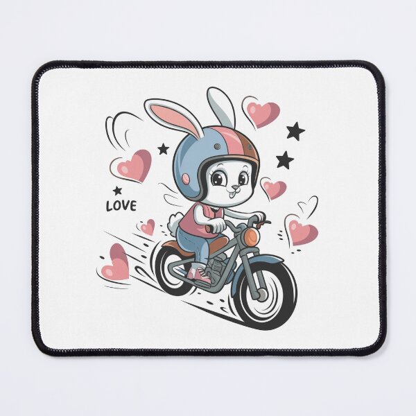 Item preview, Follow The White Rabbit Motorabbit Bunny Hare Follow Me Motogirl Motorcycle Girl Rabbit With Helmet designed and sold by Cr320.
