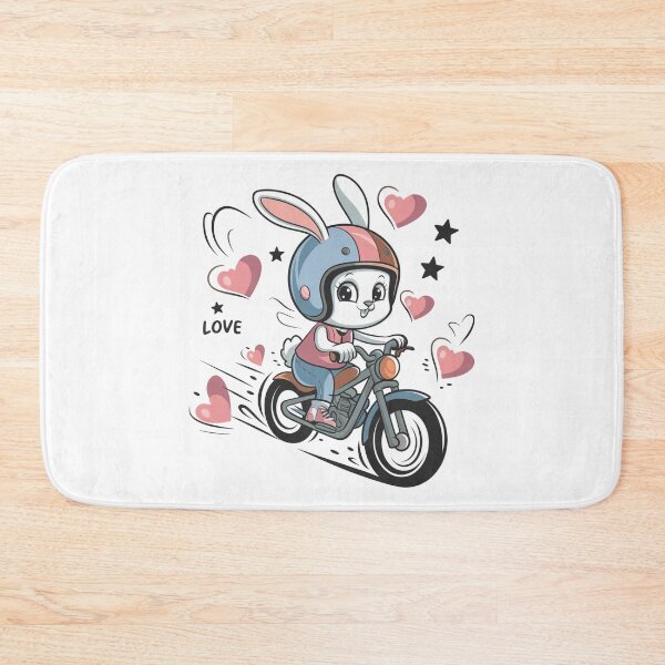 Item preview, Follow The White Rabbit Motorabbit Bunny Hare Follow Me Motogirl Motorcycle Girl Rabbit With Helmet designed and sold by Cr320.