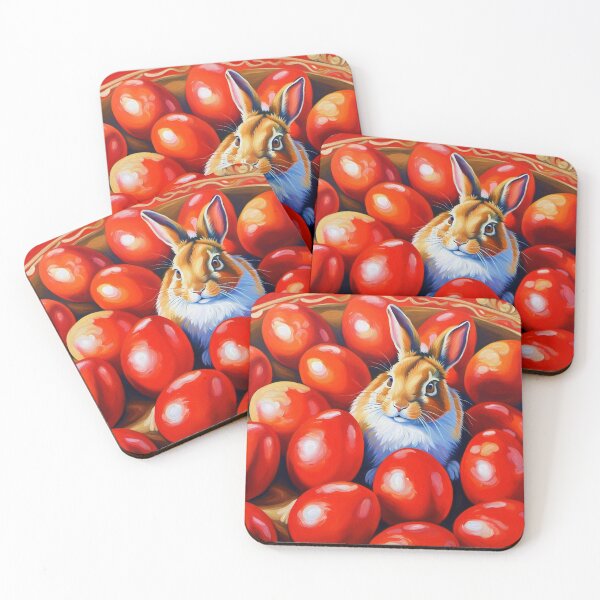 Item preview, Bunny In the Mist Of Red Eggs- Orthodox Easter designed and sold by daphsam.