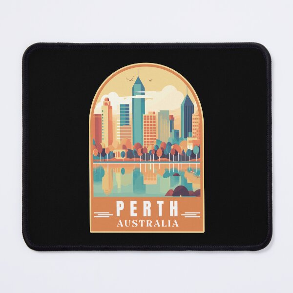 Item preview, Retro Perth in Western Australia Vector Art Travel Landscape designed and sold by MaateoDesign.