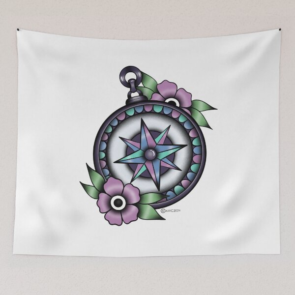 Item preview, Compass Classic tattoo design  designed and sold by The-AWC.