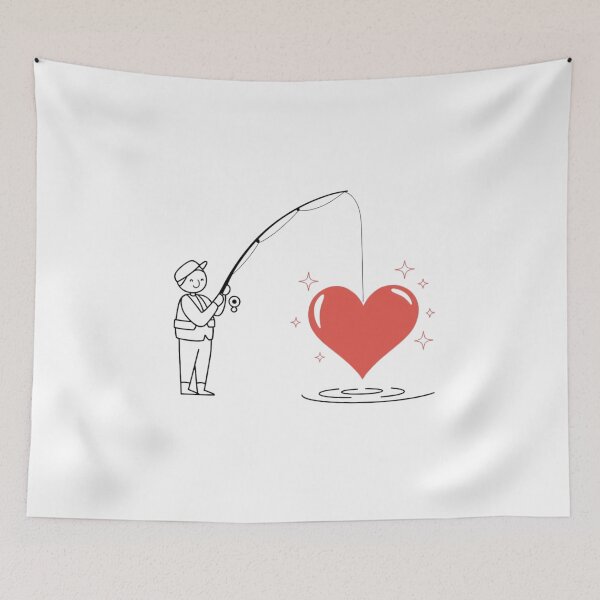 Item preview, Fisherman Fish Love Valentine  designed and sold by ladyindigital.