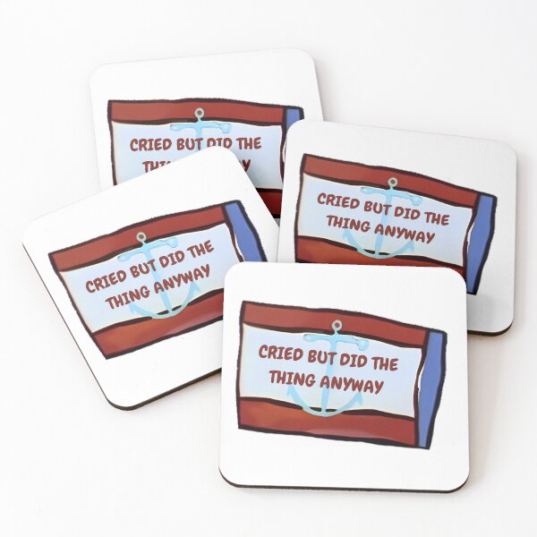 Item preview, I cried but did it anyway. Funny motivation meme design Sticker designed and sold by puurfectcat.