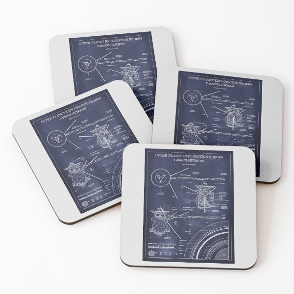 Item preview, Cassini-Huygens: Outer Planet Exploration Probes (Blue Chalkboard) designed and sold by BGALAXY.