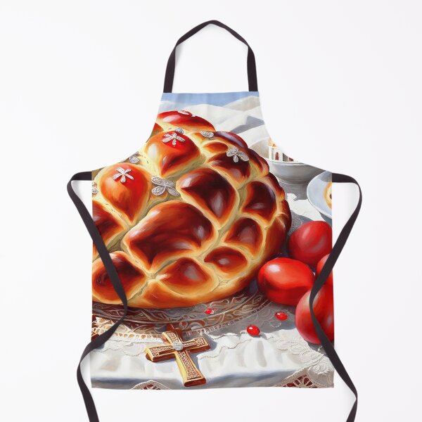 Item preview, Greek Tsoureki Easter Bread With Red Eggs designed and sold by daphsam.