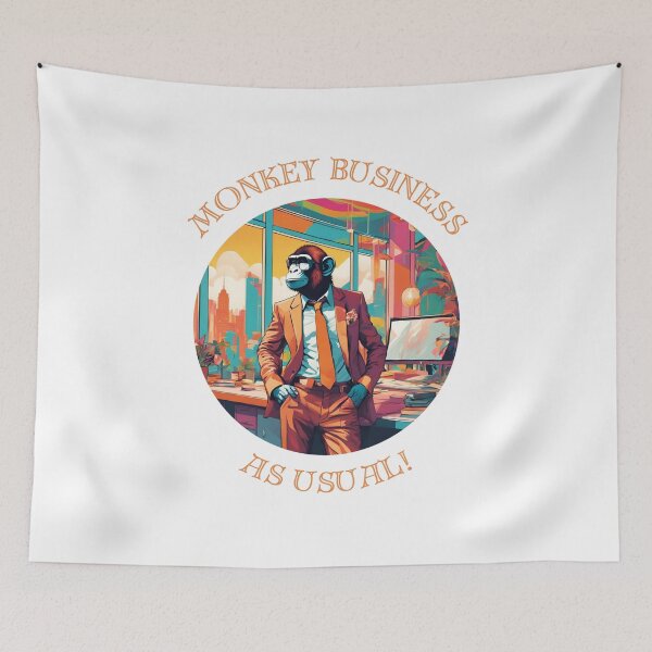 Item preview, Monkey business, as usual! designed and sold by NicMacTees.