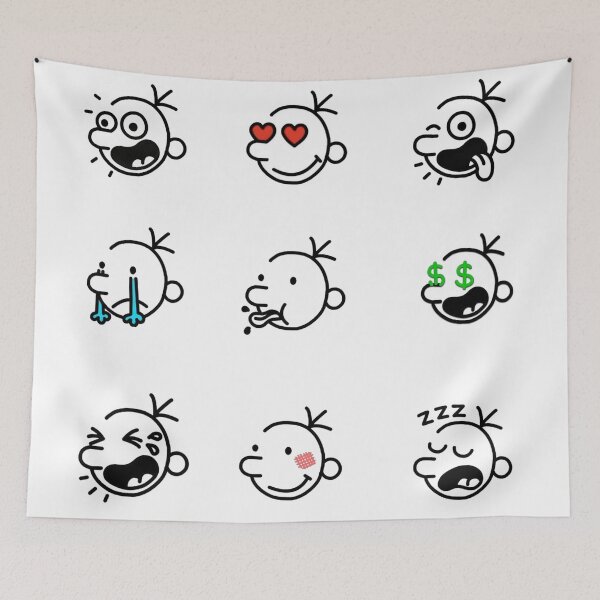 Artikelvorschau, Greg Heffley Emoji-Aufkleberpaket | Gregs Tagebuch entworfen und verkauft von Bubbly Beach Babe.