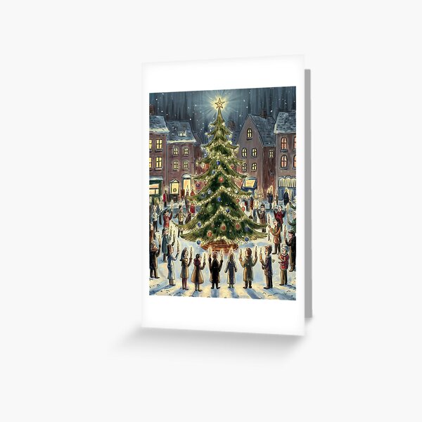Artikel-Vorschau von Weihnachtsbaumbeleuchtung auf dem Stadtplatz, designt und verkauft von McVrax.