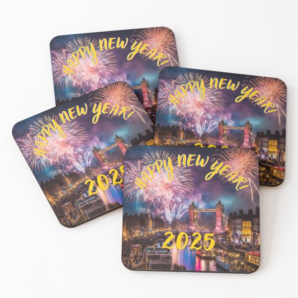 Item preview, Happy New Year 2025 UK designed and sold by BrightHamster.