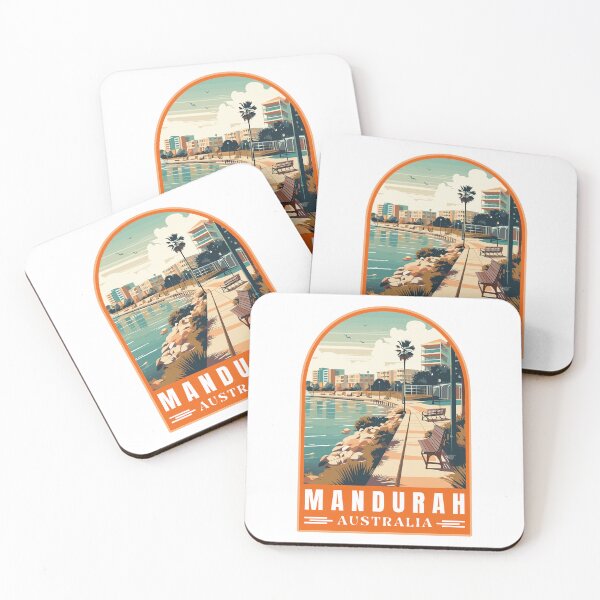 Item preview, Retro Mandurah in Western Australia Vector Art Travel Landscape designed and sold by MaateoDesign.