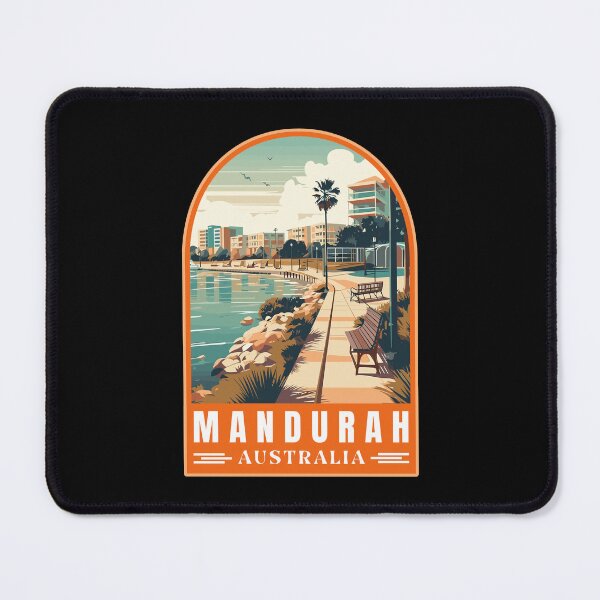 Item preview, Retro Mandurah in Western Australia Vector Art Travel Landscape designed and sold by MaateoDesign.