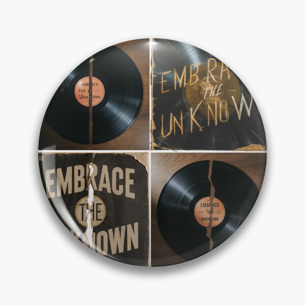 Item preview, Vintage Broken Vinyl Record With Embrace The Unknown Album Cover designed and sold by MarkymarkF.