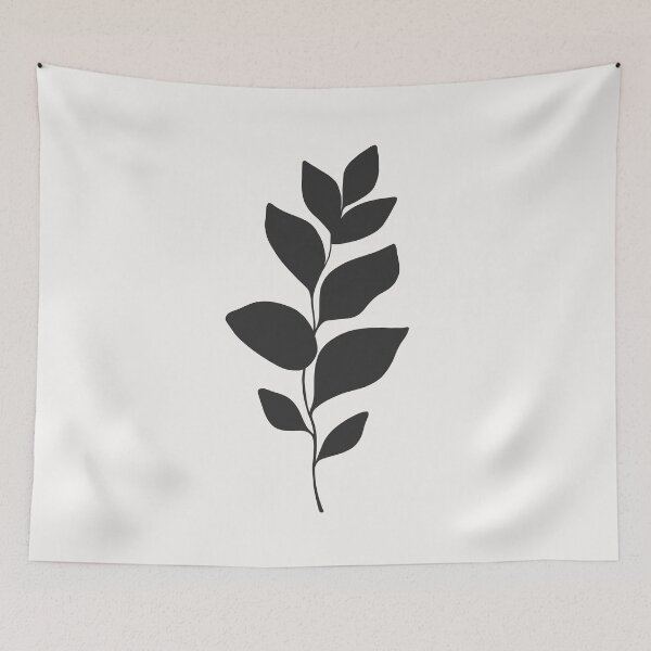 Item preview, Botanical art. Plant silhouette illustration. Leaf branch drawing. designed and sold by PAPER MOON art & design.