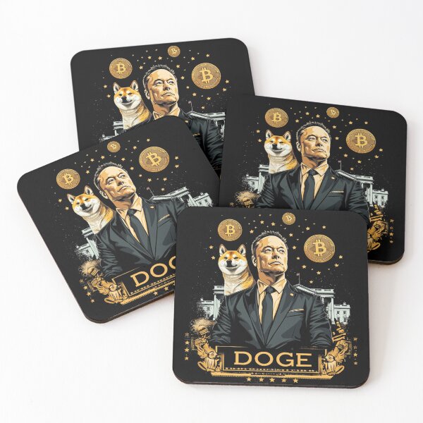Aperçu de l'œuvre Elon Musk DOGE Shiba Inu Dogecoin Bitcoin Art créée et vendue par LostSolace.