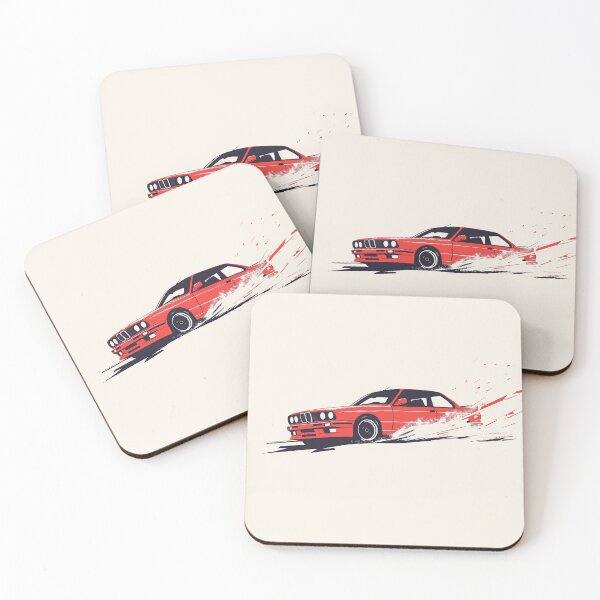 Item preview, 1988 Classic Red Sedan Sports car Dashing through the snow designed and sold by blackdogshop.