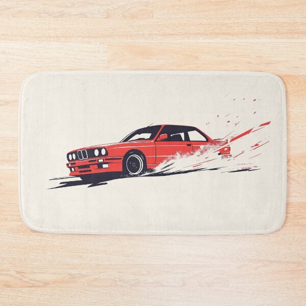 Item preview, 1988 Classic Red Sedan Sports car Dashing through the snow designed and sold by blackdogshop.