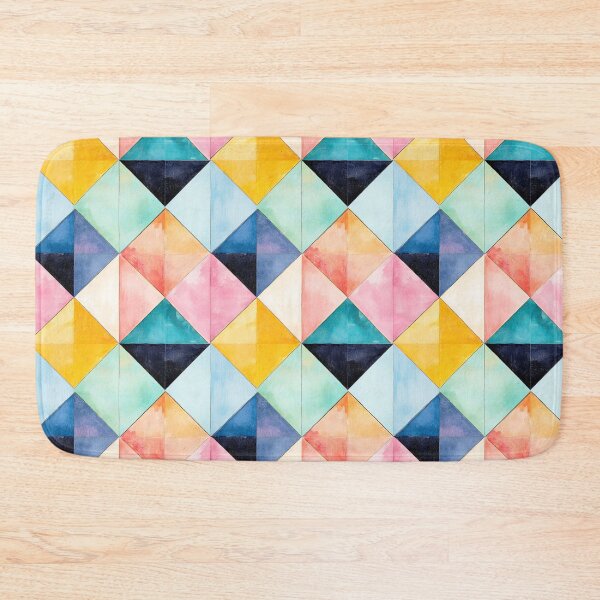 Item preview, Geometric pastel diamonds in watercolor look designed and sold by MindKunst.