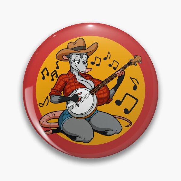 Item preview, Busty Furry Possum Playing Banjo – Funny Animal Meme Design designed and sold by BaxInke.