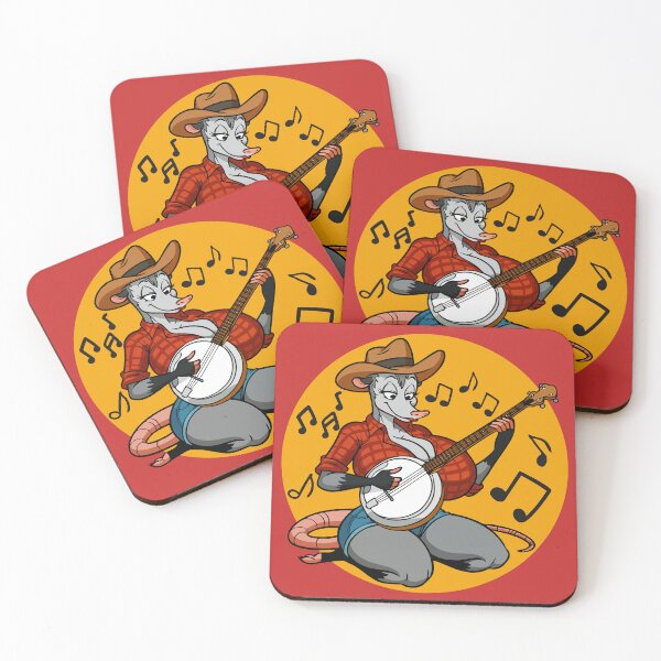 Item preview, Busty Furry Possum Playing Banjo – Funny Animal Meme Design designed and sold by BaxInke.
