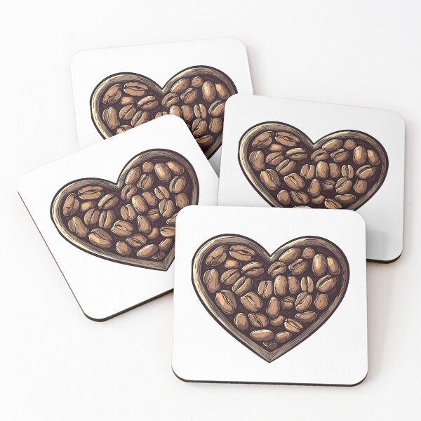 Item preview, Heart-shaped Coffee Beans designed and sold by DigitalToast.