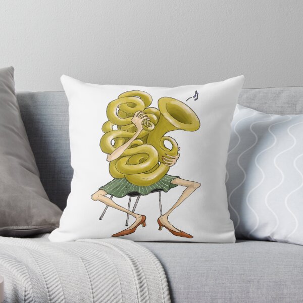 Toot! Throw Pillow