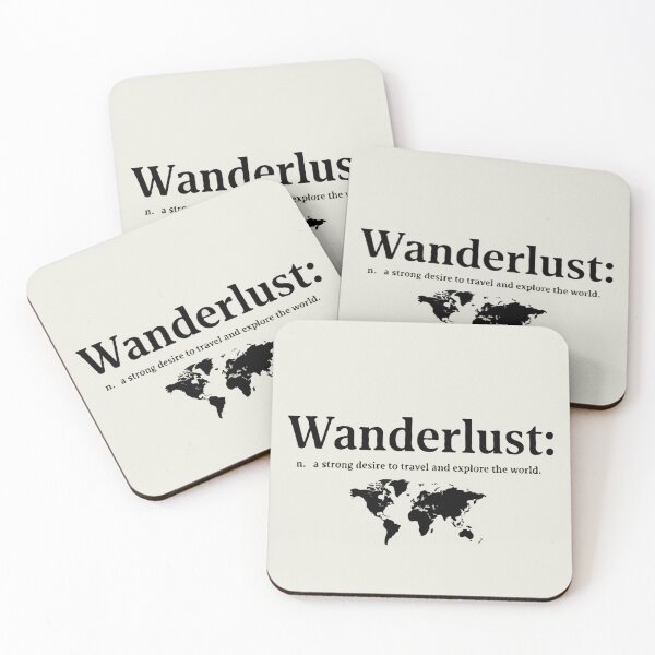 Artikelvorschau, Wanderlust – Minimalistisches, vom Reisen inspiriertes Typografie-Design entworfen und verkauft von Collision19.