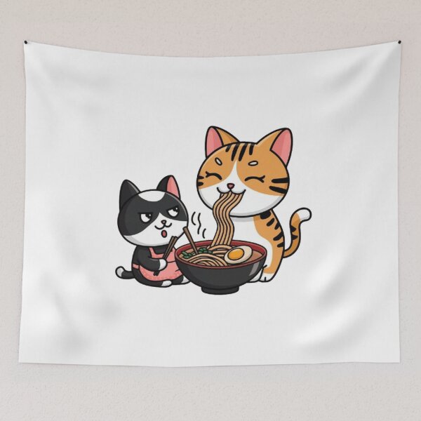 Item preview, Ramen Kawaii Anime Cat Ramen Japanese Food designed and sold by SztylishDesigns.