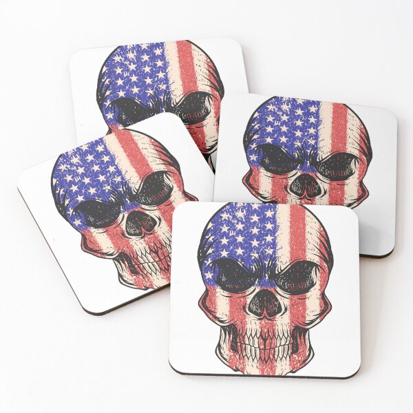 Item preview, America flag skull designed and sold by A-NDesignStudio.