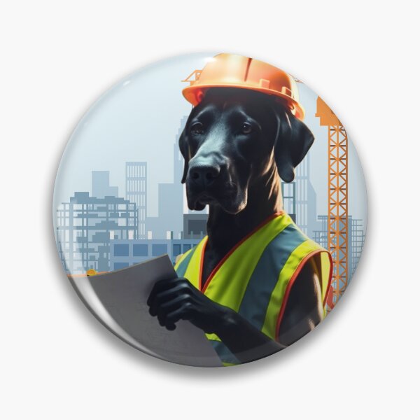 Item preview, Great Dane Construction Worker - Build Great Things designed and sold by JCRockDesign.