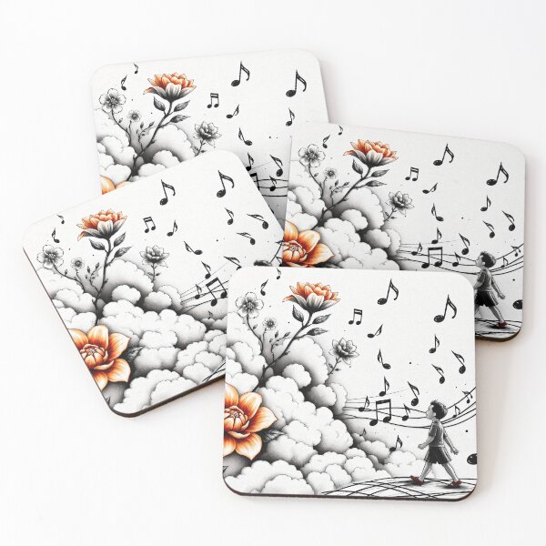 Item preview, Surrealism Abstract Art Musical Notes Dreamlike Aeshetic  designed and sold by HardToFindMerchandise.