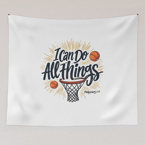 Item preview, I Can Do All Things | Christian Basketball Faith T-Shirt designed and sold by rayaARTs.