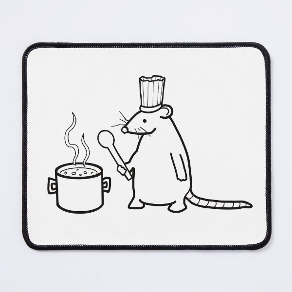 Item preview, Cooking mouse funny chef designed and sold by BlackAcidArt.
