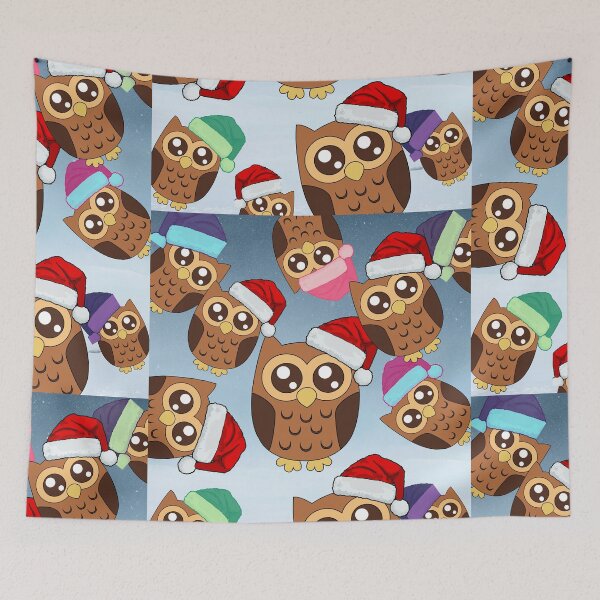 Item preview, Christmas santa owl pattern  designed and sold by PhoeniXDreamer.