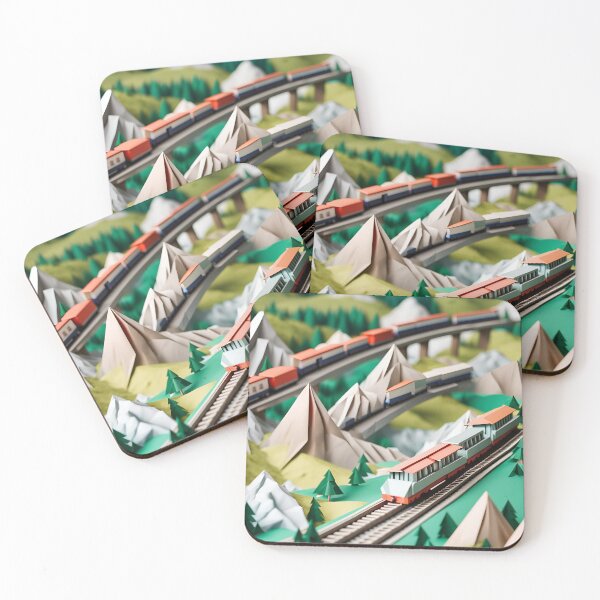 Item preview, Origami Art - Alpine Express: A Scenic Journey through the Majestic Alps designed and sold by ArtfulFolds.