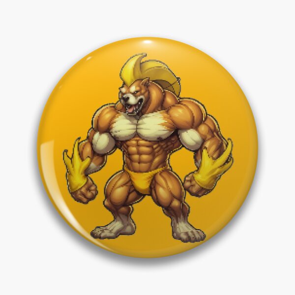 Item preview, pixel dog banana with muscular arms  designed and sold by DrMerlin.