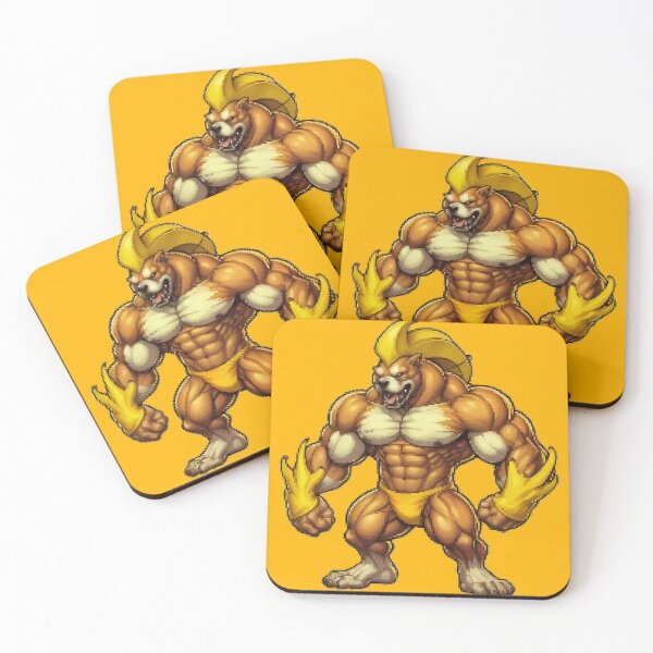Item preview, pixel dog banana with muscular arms  designed and sold by DrMerlin.