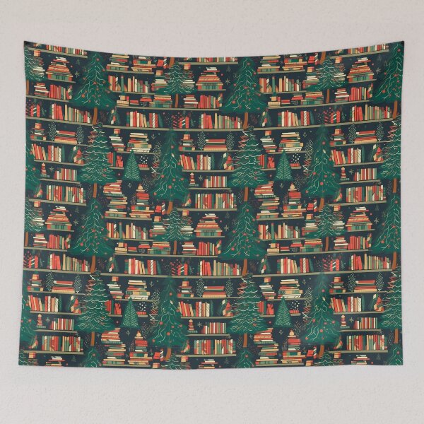Artikelvorschau, Weihnachtsbibliothek entworfen und verkauft von PrettyPatternss.