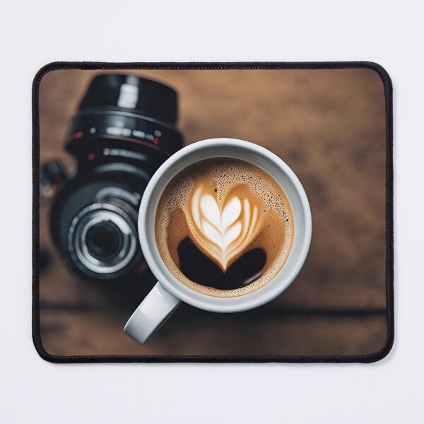 Item preview, A captivating design that blends the rich, warm essence of coffee with the artistry of a camera designed and sold by ArtifyStudioo.