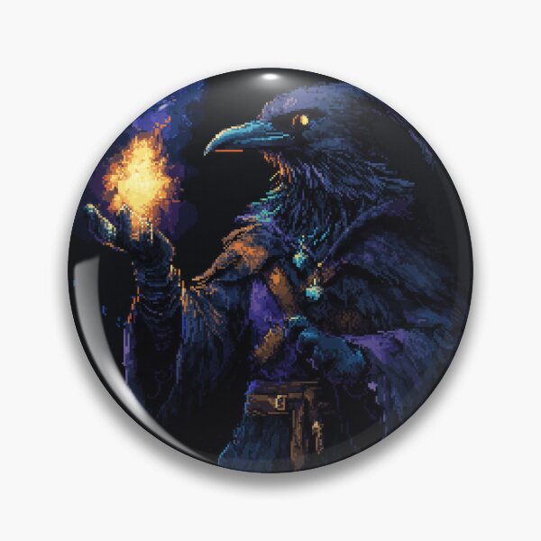 Item preview, Raven Wizard Pixel Art designed and sold by Kaos-Bit.
