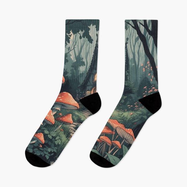 Item preview, Mystical Cottagecore Dark Academia Magical Mushroom Forest designed and sold by thecatcouch.