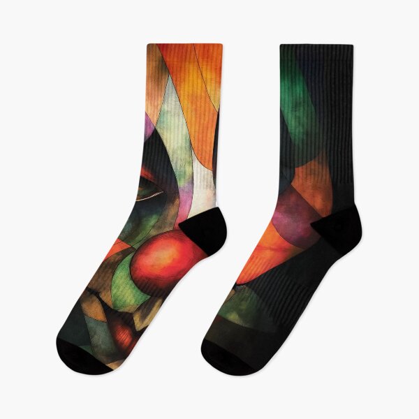 Item preview, An abstract and fragmented clown face, combining vivid colors and intricate geometric shapes to convey deep emotional symbolism.  designed and sold by HEMRO.