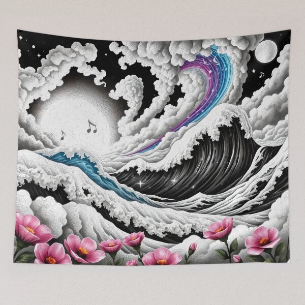 Item preview, Surrealism Stormy Seas Abstract Ocean Dreamlike Waves Fantasy Landscape designed and sold by HardToFindMerchandise.