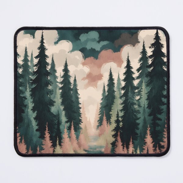 Item preview, Foggy Pine Tree Forest Nature Outdoors Hiking Camping designed and sold by thecatcouch.