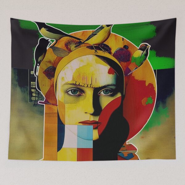 Item preview, Woman with birds on her head, designed and sold by diulid.