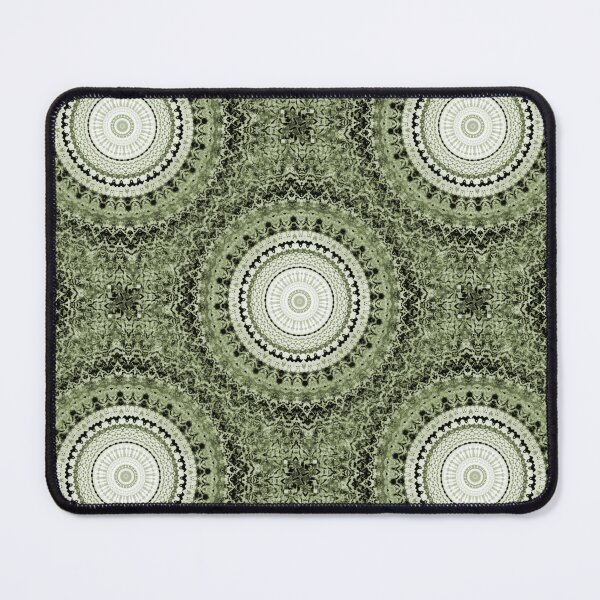 Item preview, Decorative Mandala Pattern in Olive Green designed and sold by Artistestella.