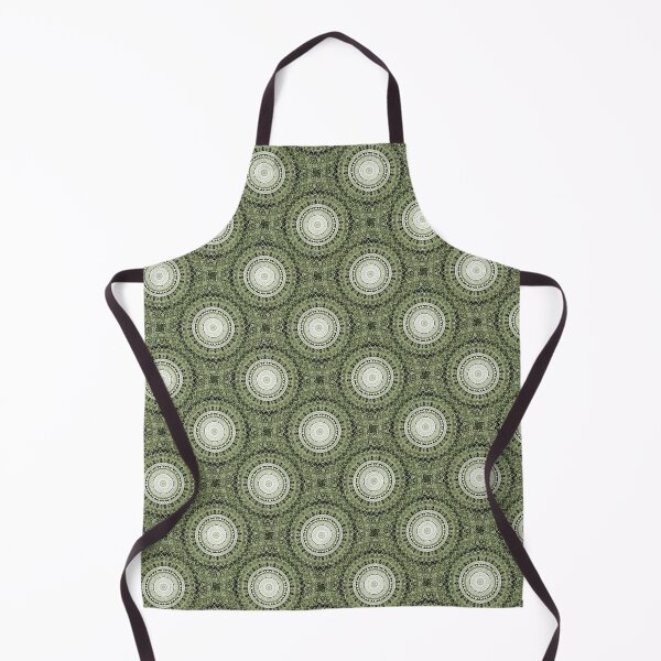 Item preview, Decorative Mandala Pattern in Olive Green designed and sold by Artistestella.