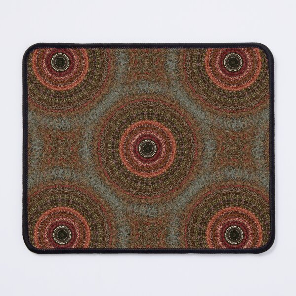 Item preview, Decorative Mandala Pattern in Reddish Orange designed and sold by Artistestella.